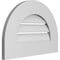 Ekena Millwork Round Top Surface Mount PVC Gable Vent: Functional, w/ 3-1/2"W x 1"P Standard Frame, 20"W x 14"H GVPRT20X1401SF - alternate 2
